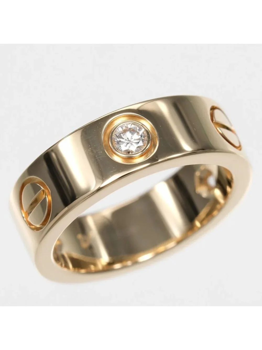 Cartier Love Classic Model 18k Yellow Gold Diamond Ring